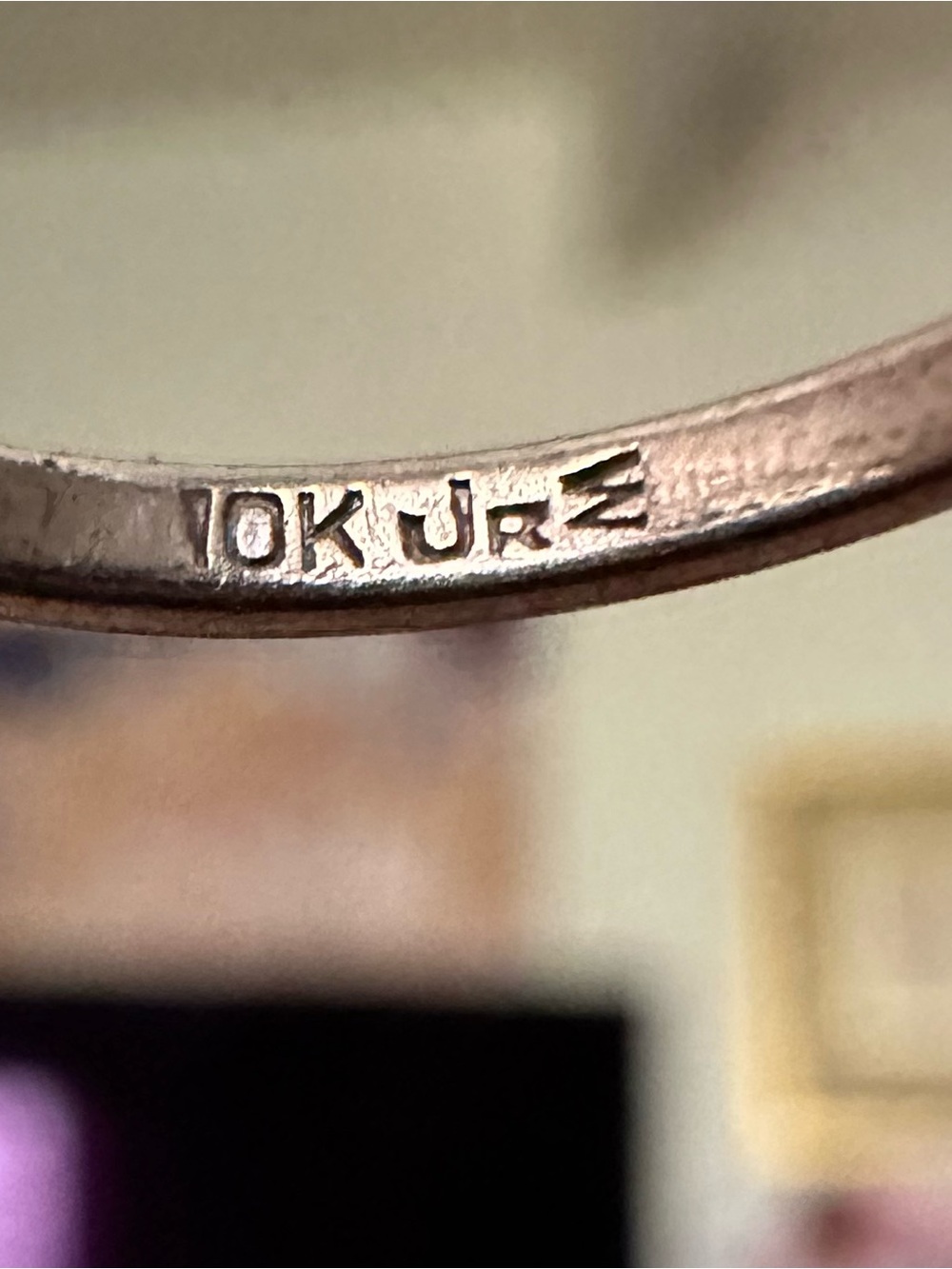 Antique 10k Solid White Gold JR Wood & Son’s Wedding Band Ring Size 8 - Picture 8 of 15